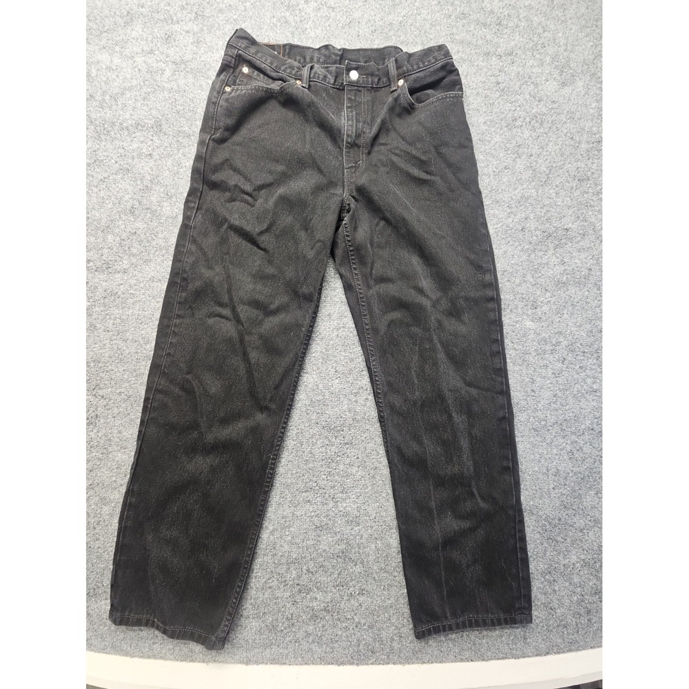 Levis 550 Jeans Mens 36x32 Black Relaxed Fit Straight Leg Workwear